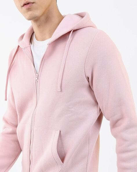 Front Embellished Hoodie With Kangaroo Pocket-Yellow & Pink PINK / 18-24m