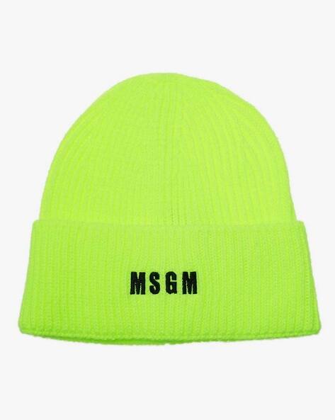 Buy Neon Yellow Caps Hats for Men by Msgm Online