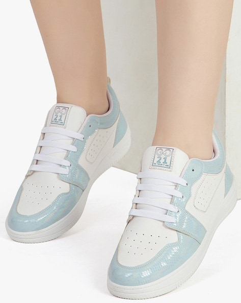 Buy Sky Blue Sneakers for Women by GO21 Online