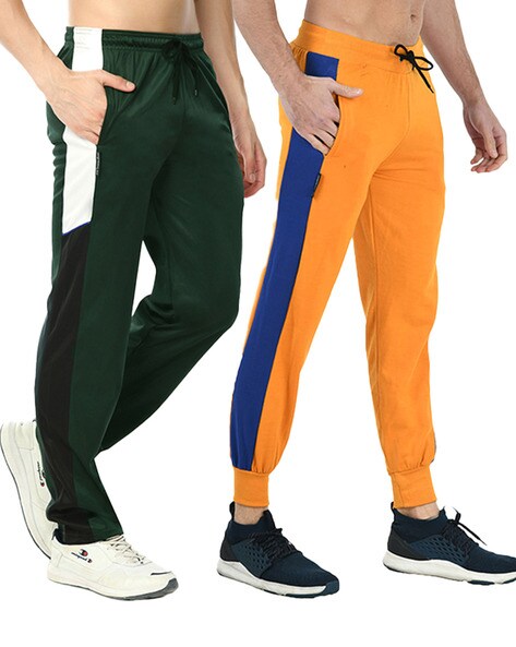 Green and orange sales track pants