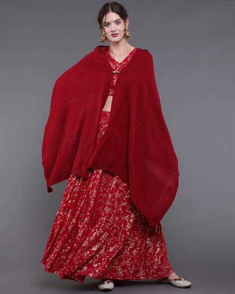 Knitted Woolen Shawl Price in India