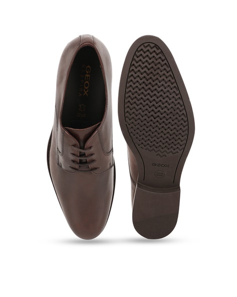 Boodschapper Avonturier pastel Buy GEOX Hampstead Men Leather Dark Brown Formal Shoes | Brown Color Men |  AJIO LUXE