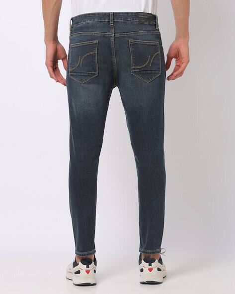 Mid-Wash Cropped Fit Jeans
