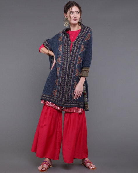 Embroidered Ethnic Winter Shawl Price in India