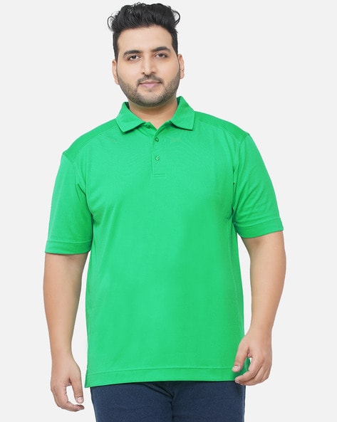 Plus size green polo shirt hotsell