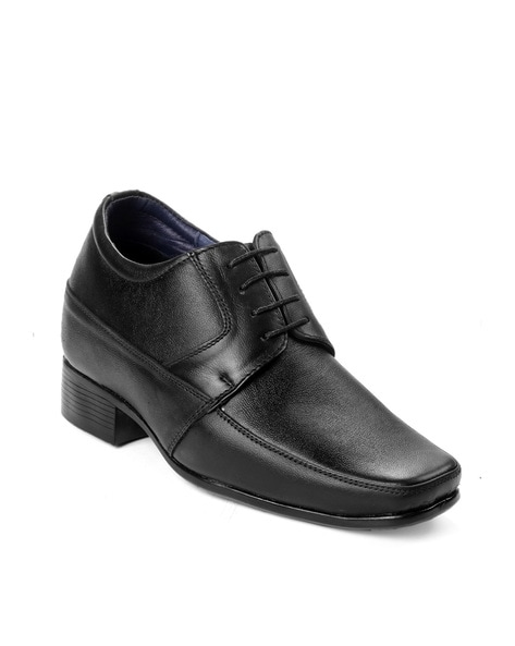 Mens black dress shoes cheap square toe