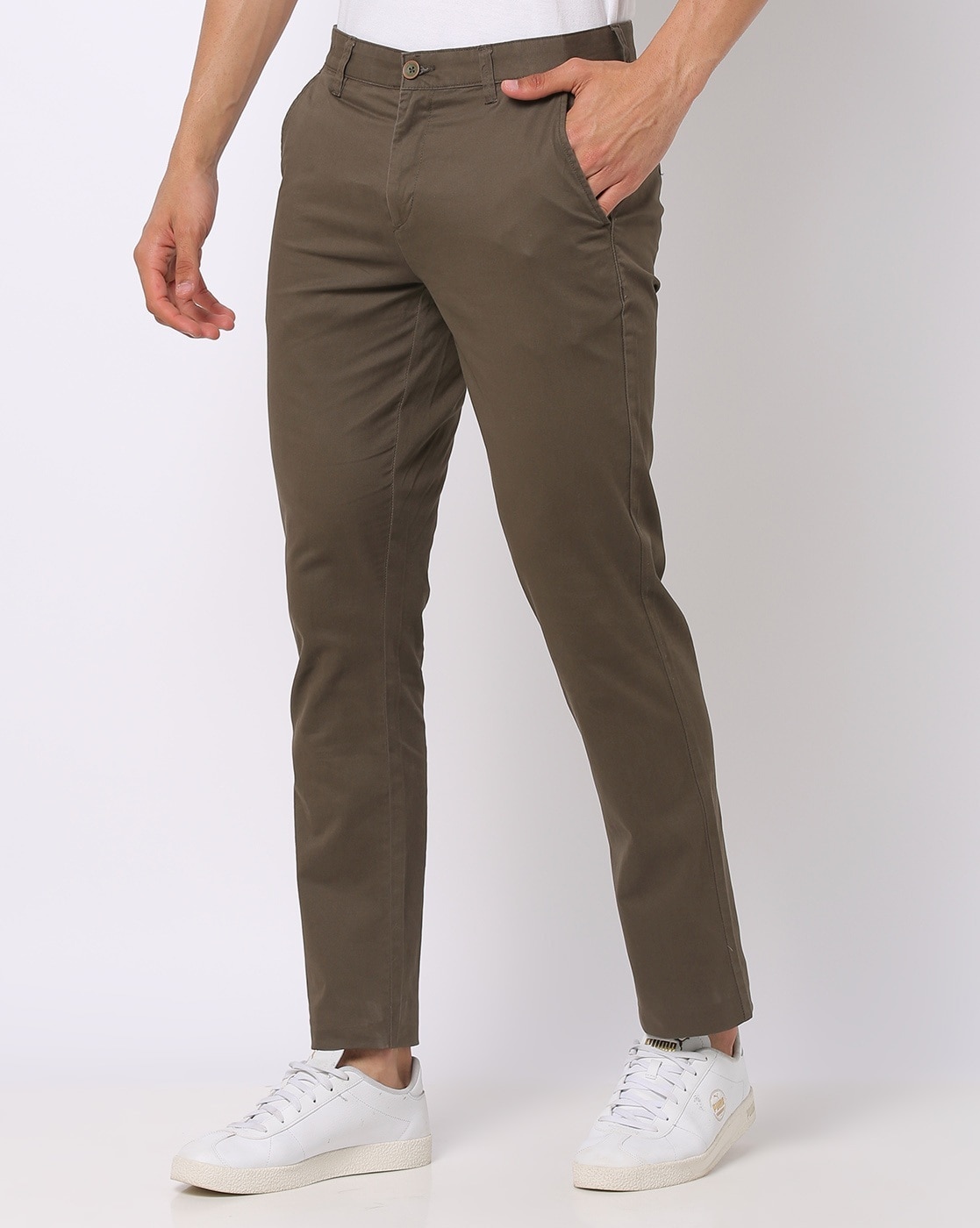 Buy SOLIDBOTTOMS Women's 100% Cotton Casual Pant | Ankle Length Regular fit  Cotton Trouser | Straight Fit Pants for Formal, Office, Casual and Daily  Outdoor Lifestyle (Coffee Brown) (S) at Amazon.in