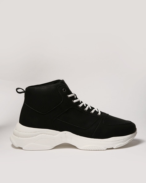 Buy Roadster Men Grey & Brown Colourblocked Mid Top Sneakers - Casual Shoes  for Men 1463404 | Myntra