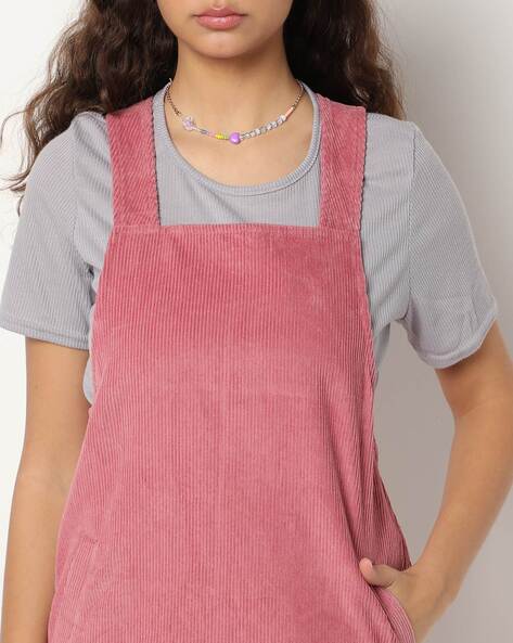 Women Corduroy Pinafore Dress