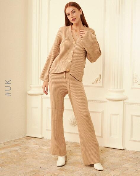 Cardigan pants outlet set