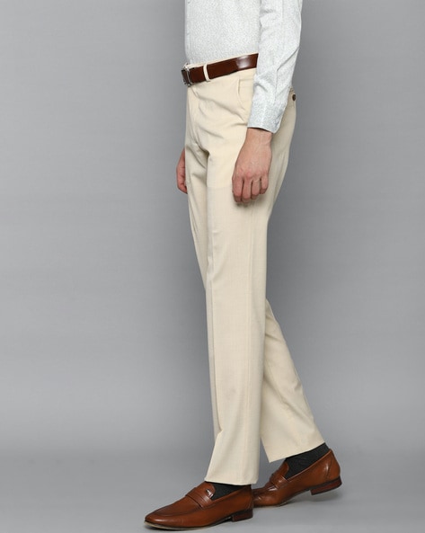 Louis Philippe Formal Trousers : Buy Louis Philippe Beige Trousers Online