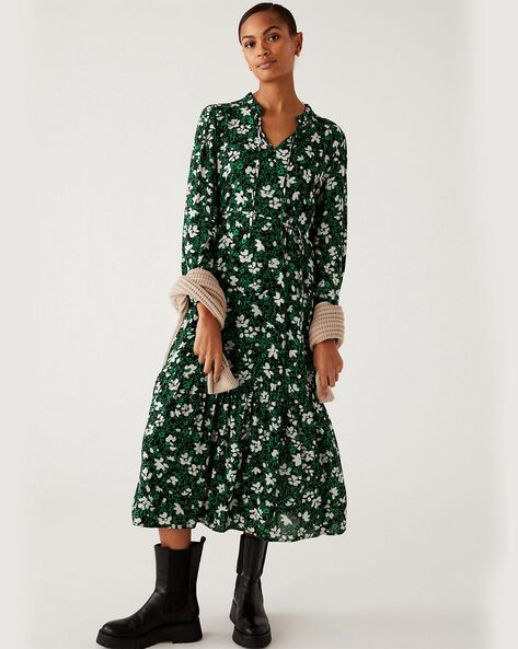 Marks and spencer green hot sale dress