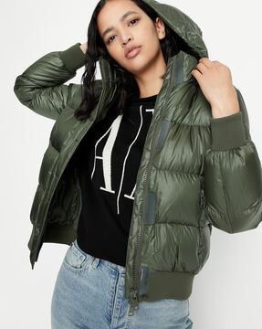 Buy Olive Green Jackets & Coats for Women by ARMANI EXCHANGE Online |  