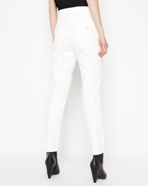 Armani exchange white best sale jeans