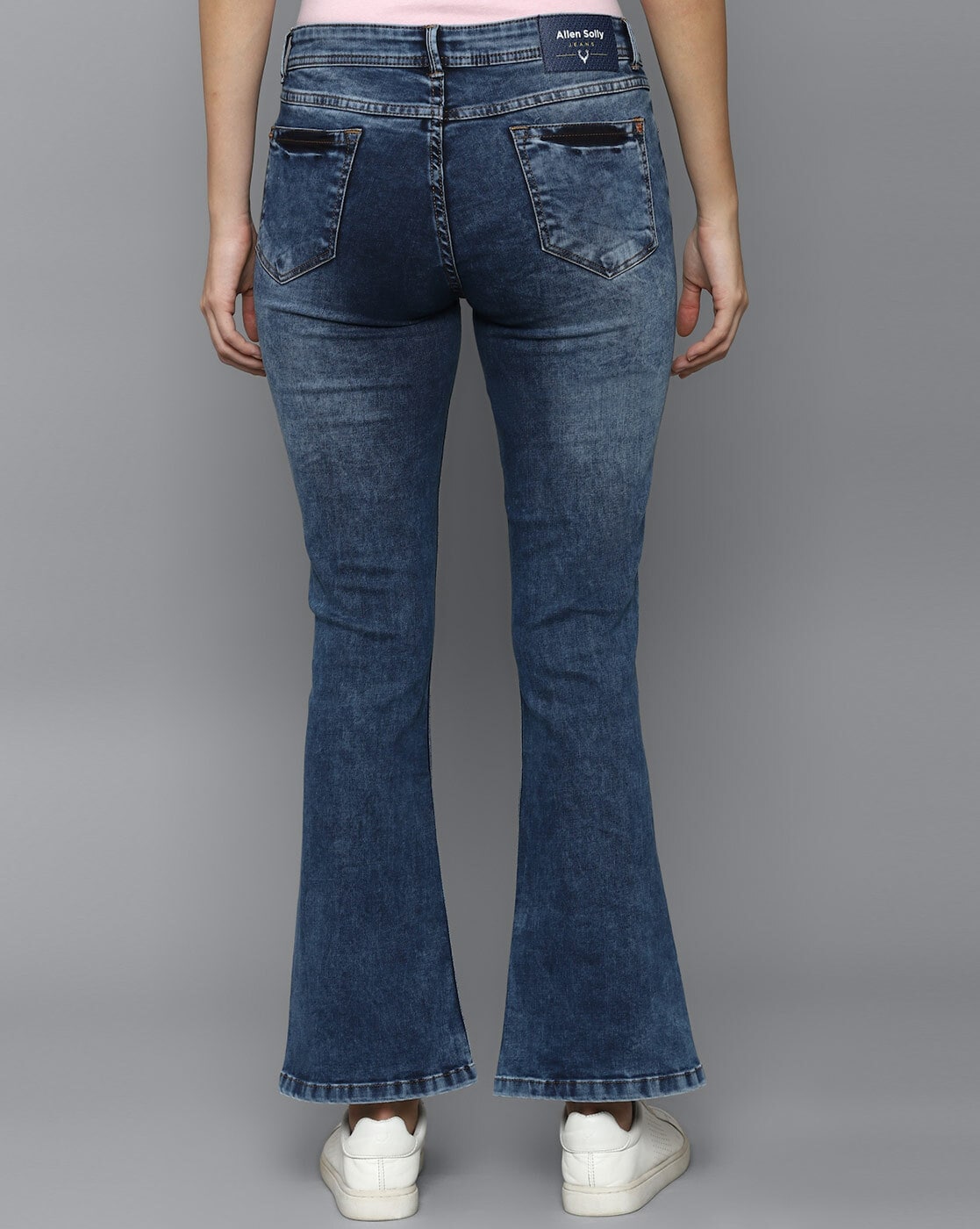 Buy Women Blue Ankle Skinny Fit Mid Wash Jeans Online - 627868 | Allen Solly