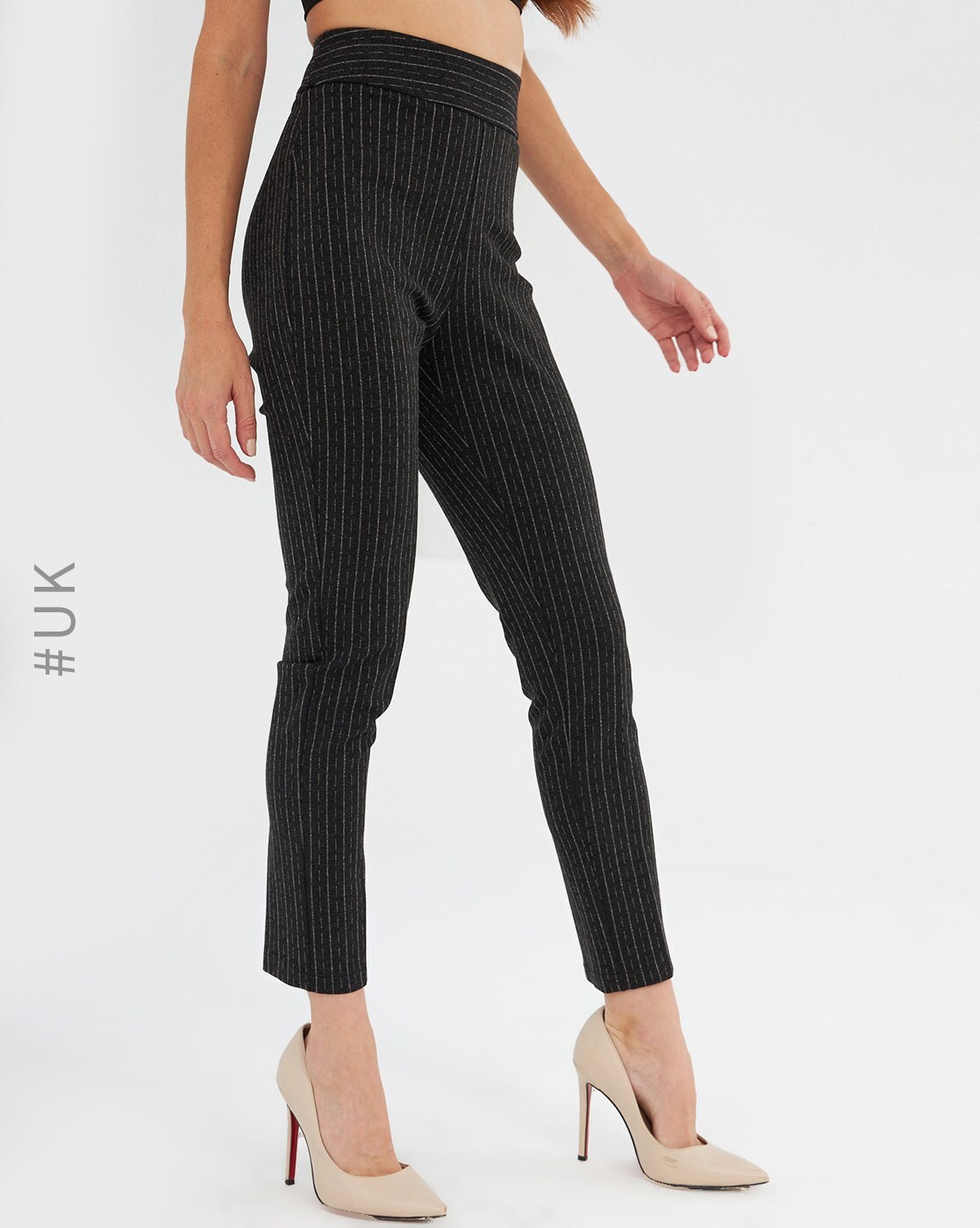 Grey Pinstripe Trousers by Acne Studios on Sale