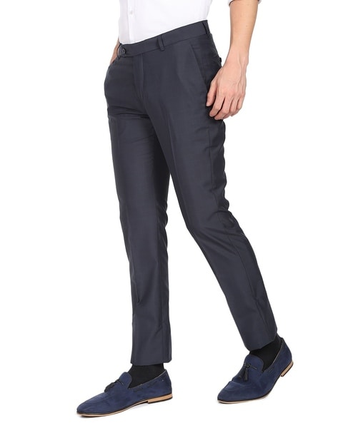 Buy Arrow Hudson Tailored Fit Heathered Formal Trousers - NNNOW.com