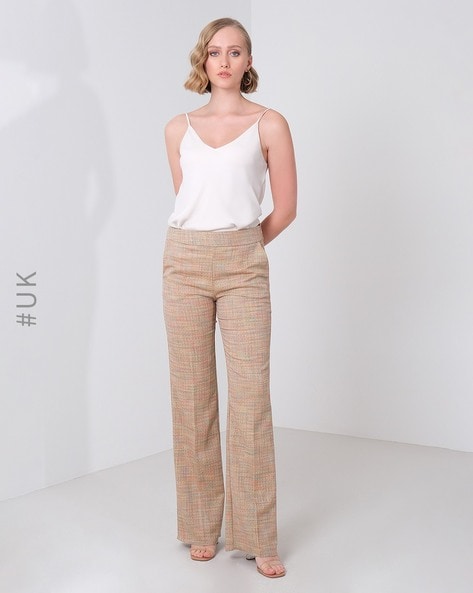 Camel Beige High Waist Trousers Camel Palazzo Pants for Women - Etsy