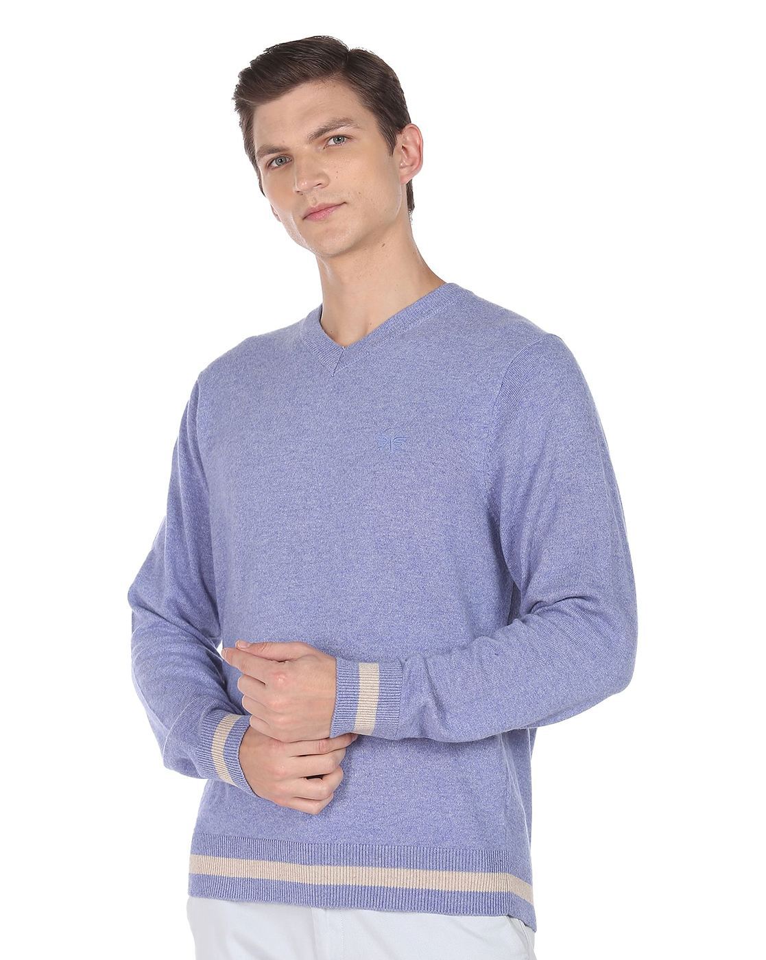 Peru Unlimited Pima Cotton Crew Neck Sweater - Light Lavender - Vavra's  Menswear