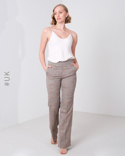 Buy Grey Trousers  Pants for Women by YLONDON Online  Ajiocom