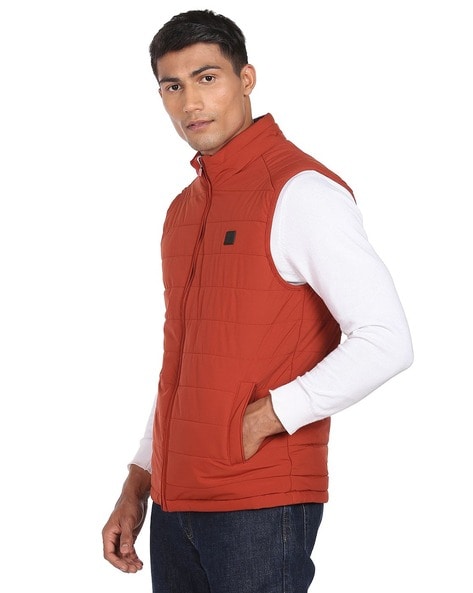 Buy Arrow Sports Men Beige And Brown Stand Collar Reversible Jacket -  NNNOW.com