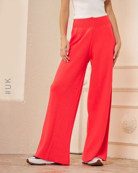 Pink Wide Leg Trousers | Karen Millen UK