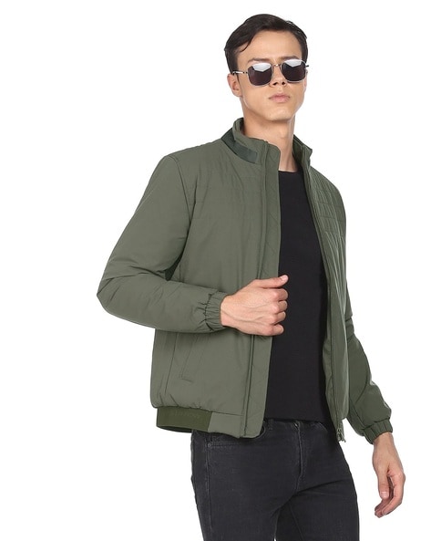 Buy Arrow Olive Full Sleeves Hooded Jacket for Men's Online @ Tata CLiQ
