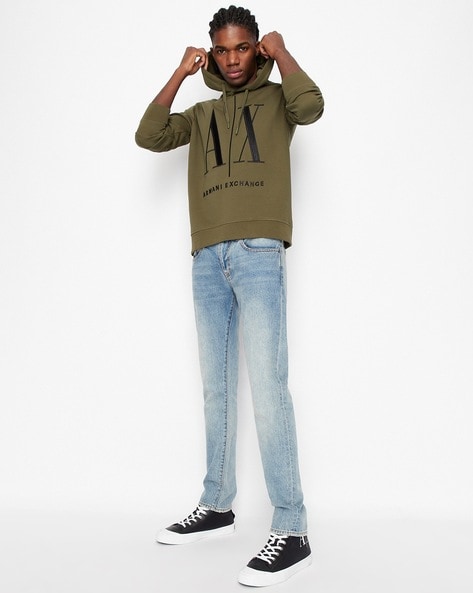 Green armani outlet hoodie