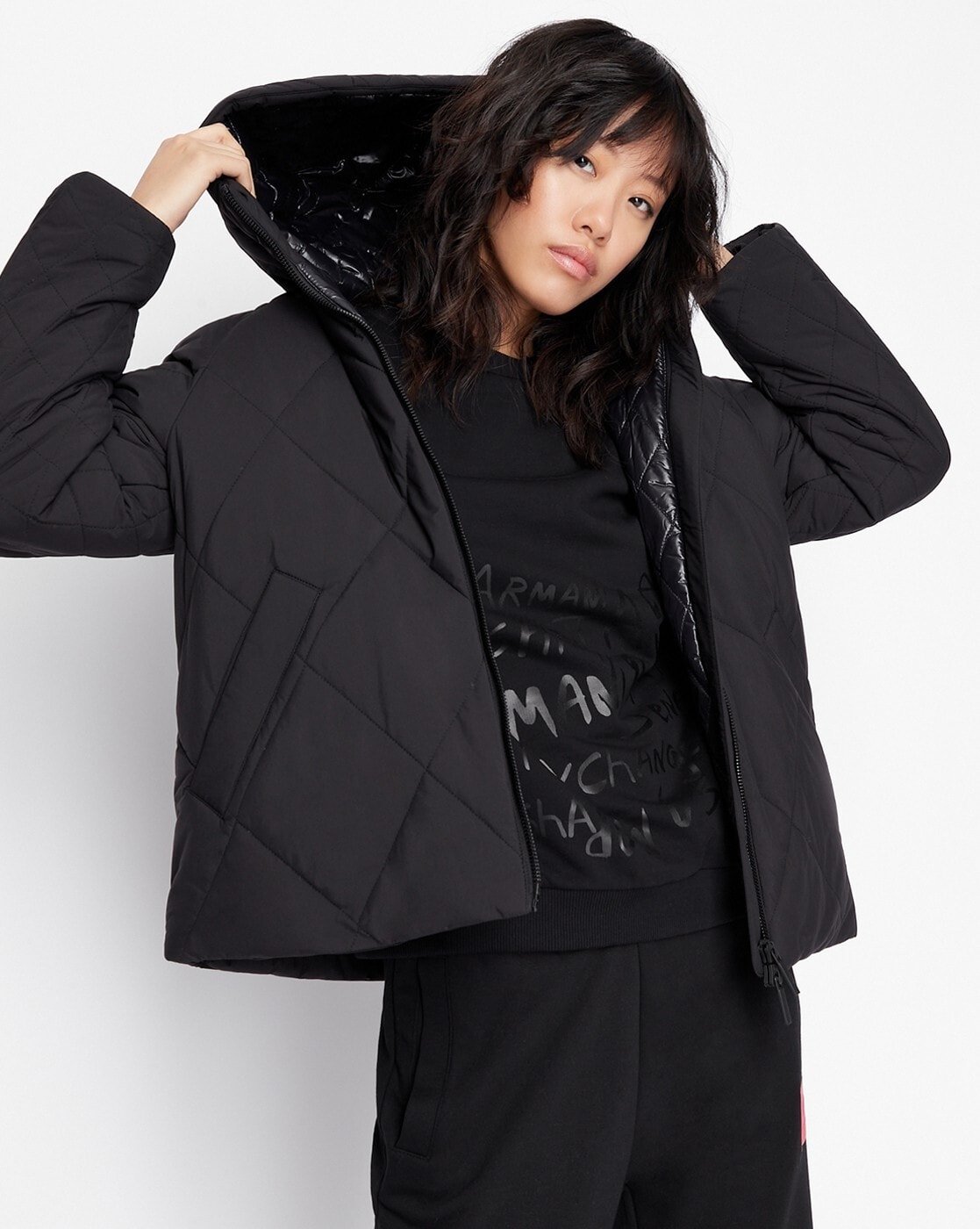 Buy Black Jackets & Coats for Women by ARMANI EXCHANGE Online 