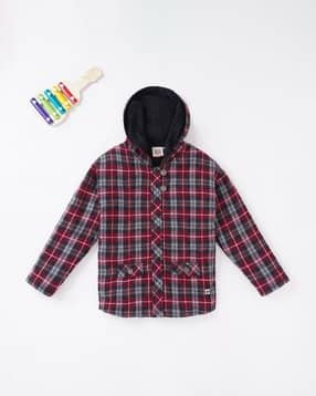 ed-a-mamma Sustainable Checked Hooded Jacket-picture-40