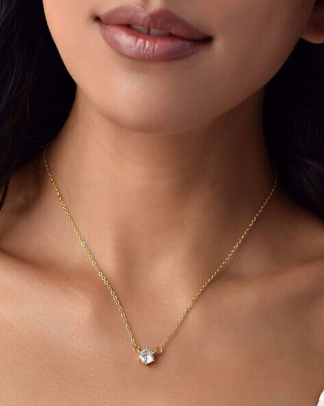 Buy Solitaire Diamond Necklace, Diamond Necklace, Floating Diamond, Diamond  Solitaire, Gift for Her Online in India - Etsy