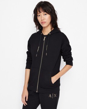 Buy Black Sweatshirt Hoodies for Women by ARMANI EXCHANGE Online Ajio