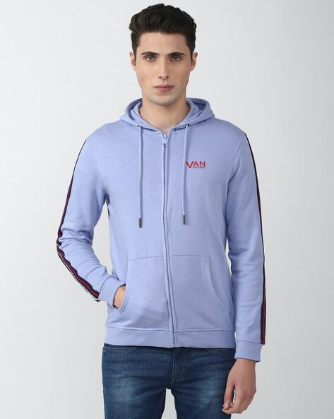 Van Heusen Zip-Front Contrast Tape Hoodie