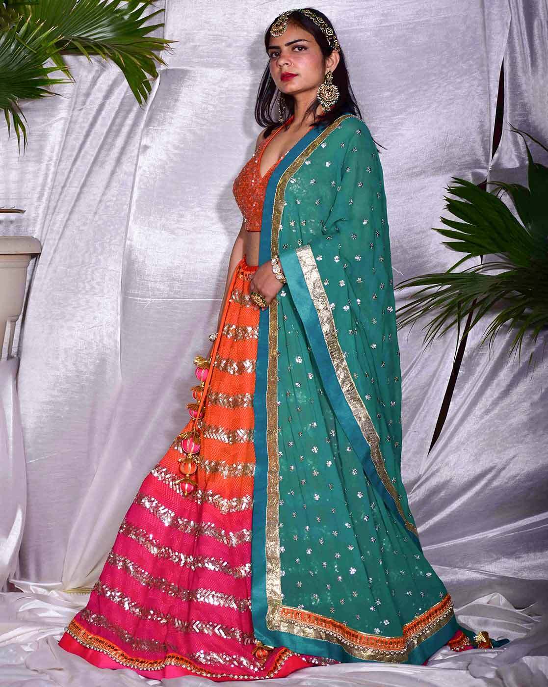 Ghagra choli outlet dupatta style