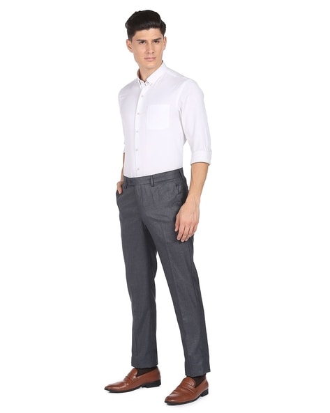 Tailored Fit Performance Navy Trousers | Buy Online at Moss