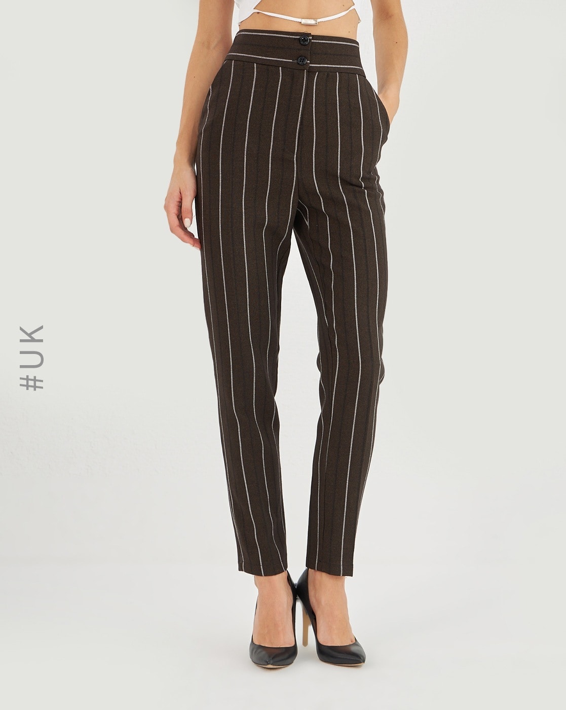 1991 Striped High-Waisted Trousers | Authentic & Vintage | ReSEE