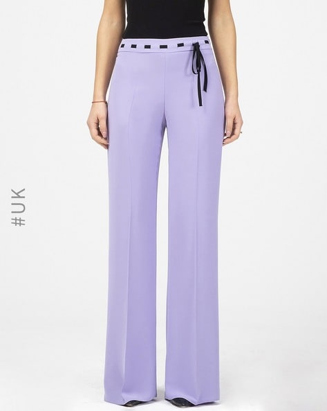 Purple Cropped Trousers | Roman UK