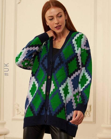 Buy Green Sweaters & Cardigans for Women by Y-LONDON Online
