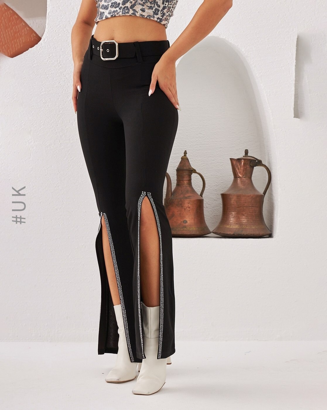 TALLY WEiJL Trousers and Pants  Buy TALLY WEiJL Woven Knit Top in Black  Online  Nykaa Fashion