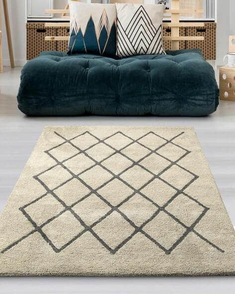 Saral Home Geometric Pattern Rectangular Carpet - 150X210 cm
