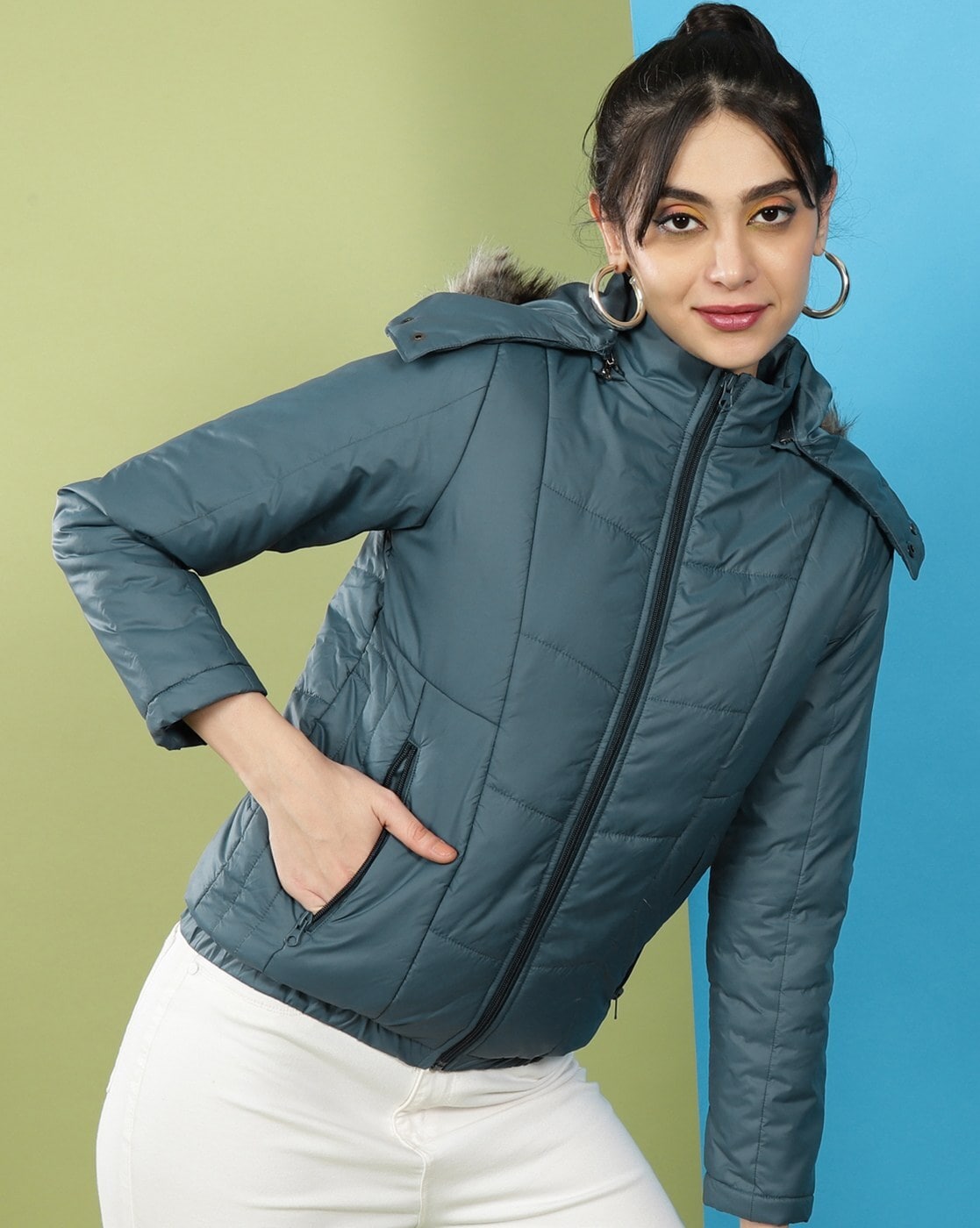 Buy Blue Jackets & Coats for Women by Styli Online | Ajio.com