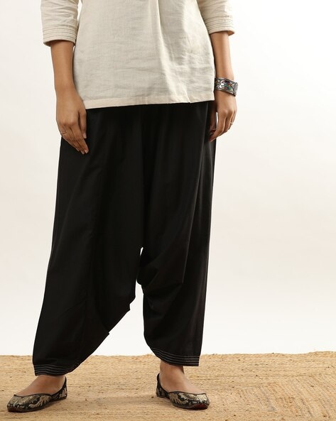 Buy Black Printed Dhoti Pants Online - Shop for W