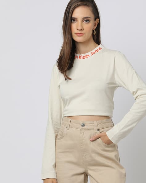 Slim Fit Cropped Crew-Neck T-Shirt