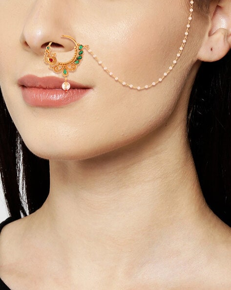 Trendy Bridal nose rings and nose pins design for you - Panjab Jewelry