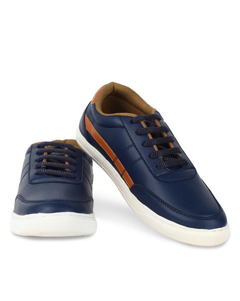 Khadims Lace-Up Sneakers with Round-Toe