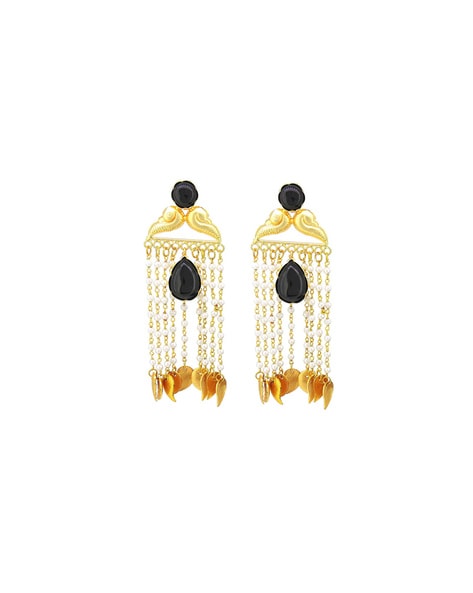 Maddy Space Indo-western ethnic Gola (White). Earrings