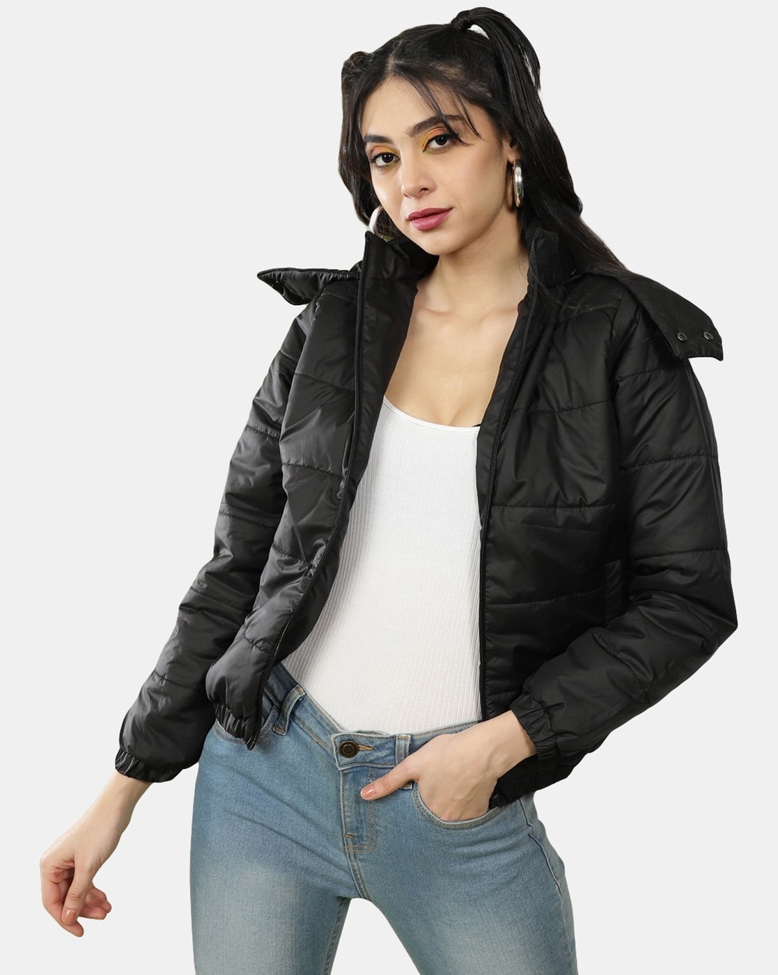 Women's 100% Washed Leather Bomber Jacket