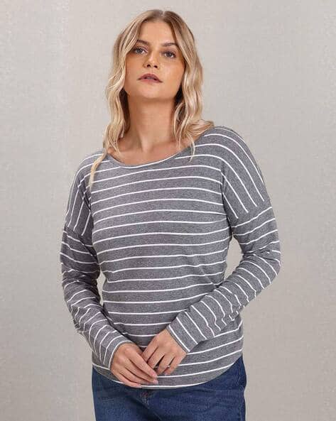 U.S. Polo Assn. Striped Boat-Neck Top