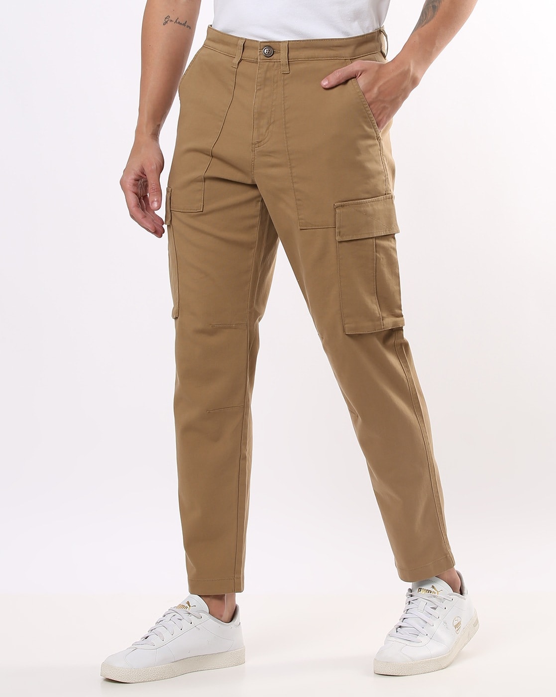 Buy Khaki Trousers  Pants for Men by ALTHEORY Online  Ajiocom
