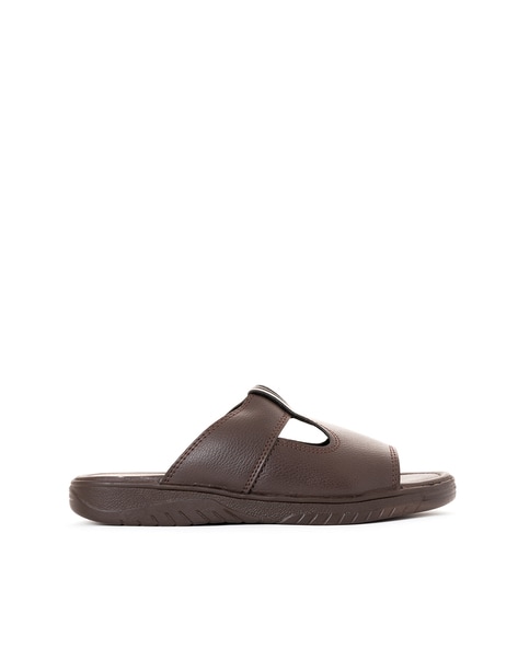 Khadims Textured Slip-On Sandals